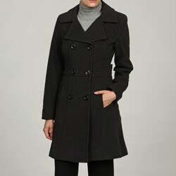 AK Anne Klein Women's Double-breasted Wool Coat FINAL SALE