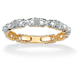 10k Two-Tone Gold Diamond Accent Eternity Band (G-H, I2-I3)