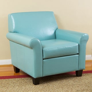 Great Prices Christopher Knight Home Oversized Teal Blue Bonded Leather Club Chair