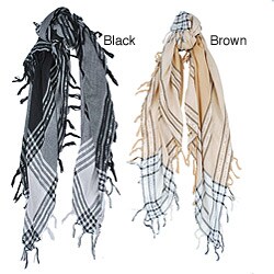 Plaid Lurex Square Scarf (India) 