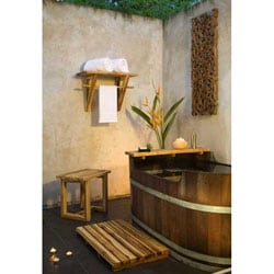 Teak Wood 4-piece Spa Tub Set (Thailand)
