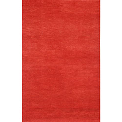 Hand-woven Cupitas Red Wool Rug (2' x 3')