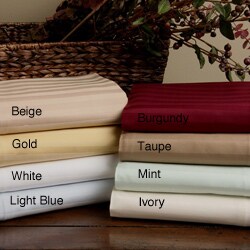 Egyptian Cotton 300 Thread Count Striped Split King Sheet Set