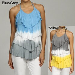 Elan Women's Tie-dye T-back Tank Top 