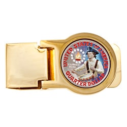 Colorized Washington Bicentennial Quarter Money Clip