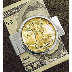 American Coin Treasures Silver Walking Liberty Half Dollar Money Clip