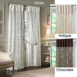 Damask Lace Inverted Pleat 108-inch Curtain Panel Pair