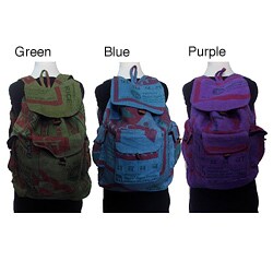 Jute Solid Color Backpack (Nepal) (Refurbished)