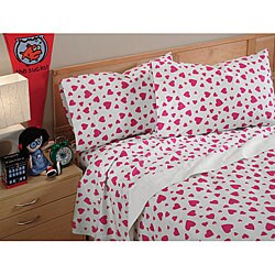 David and Goliath Spooning Cotton Sateen 300 Thread Count Full/ Queen-size Sheet Set
