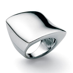 Toscana Collection Sterling Silver Freeform Square Ring