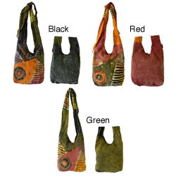 Cotton Patchwork and Embroidery Hobo Bag (Nepal)