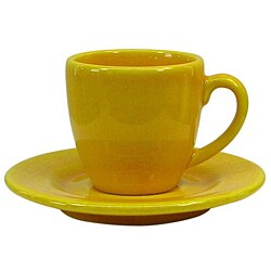 Waechtersbach Lemon Peel Espresso Cups and Saucers (Set of 4)