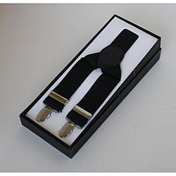 Ferrecci Men's Black Suspenders