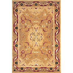 Hand-knotted 'Harvest Moon' Gold Wool Rug (8' x 10')