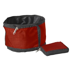 Pet Life Red Wallet Travel Pet Bowl