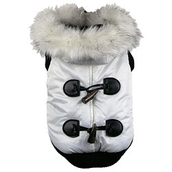 Pet Life Winter White Pet Fashion Parka