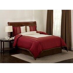 Lush Decor Red Villagio 4-piece Comforter Set
