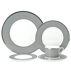 Mikasa Color Studio Grey and Platinum 5-pc Dinnerware Set