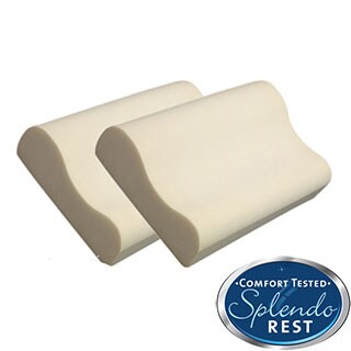 Splendorest Contour Ventilated Molded Memory Foam Pillows (Set of 2)