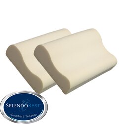 Splendorest Contour Ventilated Molded Memory Foam Pillows (Set of 2)