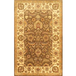 Hand-tufted Beige Wool Ruellia Area Rug (5' x 8')