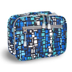 J World Blue Squares Cody Lunch Tote