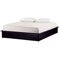 Studio Full Black Faux Leather Bed