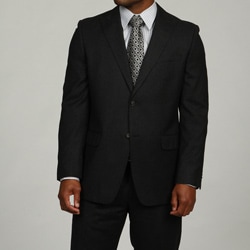 Lauren by Ralph Lauren Men's Dark Charcoal 2-button Trim Fit Wool Suit