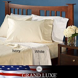 Grand Luxe Egyptian Cotton 800 Thread Count Swirl Queen-size Deep Pocket Sheet Set