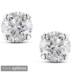 14k White Gold 1/4ct TDW Certified Diamond Earrings (I-J, I1-I2)