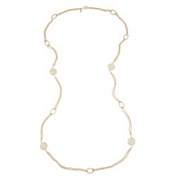 Rivka Friedman 18k Goldplated Jade Necklace