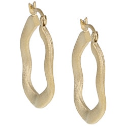 Rivka Friedman 18k Goldplated Wave Hoop Earrings