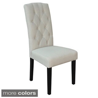Low Price Princeton Upholstered Linen Dining Chairs (Set of 2)