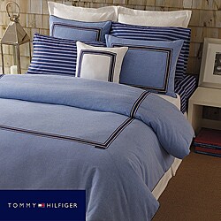 Tommy Hilfiger Oxford Blue Full/Queen-size Duvet Cover