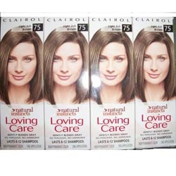 Clairol Loving Care '#75 Light Ash Brown' Hair Color (Pack of 4)