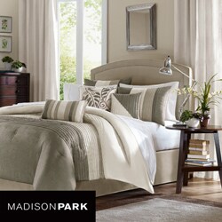 Madison Park Eastridge Natural 7-piece Queen-size Comforter Set