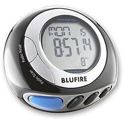 BluFire Digital Pedometer with FM Radio, Headphones, Calorie Counter and 3D Motion Technology