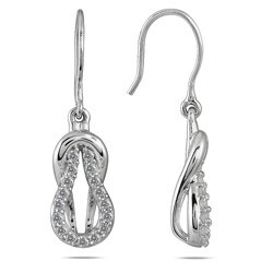 10k White Gold 3/8ct TDW White Diamond Earrings (H-I, I1-I2)