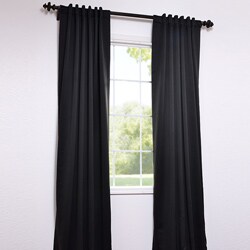 Jet Black 120-inch Blackout Curtain Panel Pair