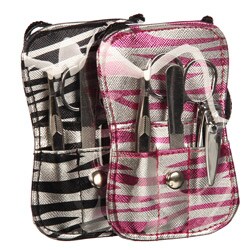 Cala Products 5-piece Zebra Pouch Manicure Set