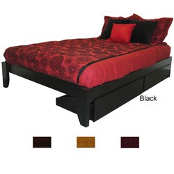 Scandanavia Twin-size Solid Wood Storage Drawer Platform Bed