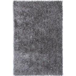 Hand-tufted Grey Shag Polyester Rug (3'6 x 5'6)