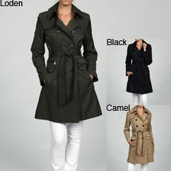 DKNY Women's Double Breasted Belted Rain Trench Coat