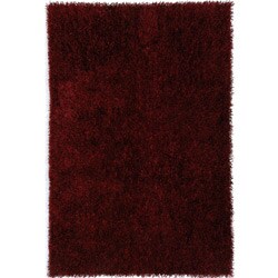 Hand-tufted Red Shag Polyester Rug (7'6 x 9'6)