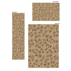 Virginia Floral Beige Rugs (Set of 3)