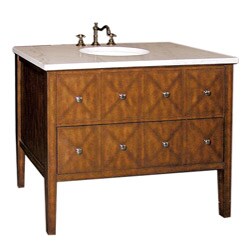 Marble-top 41.5-inch Single-sink Bathroom Vanity