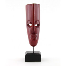 Soapstone Female Kisii Mask on Stand (Kenya)