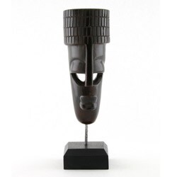 Soapstone Male Kisii Mask on Stand (Kenya)