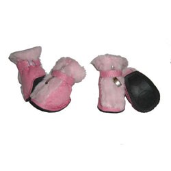 Pet Life Protective Faux Fur Boots (Set of 4)