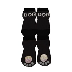 Pet Life Rubberized Soles Comfortable Warm Dog Socks (Pack of 4)